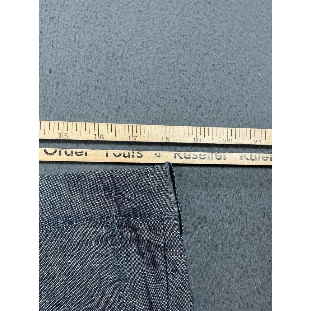 J.Crew The Driggs Pants Mens 35x32 Blue Linen Chambray Slim Chino‎ Preppy Spring